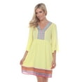 thumbnail image 2 of White Mark Women's Embroidered Tunic Dress, 2 of 6