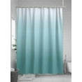 thumbnail image 5 of Turquoise Ombre Standard Shower Curtain Set, Waterproof Shower Curtains for Bathroom, Teal White Gradient Modern Abstract Art Washable Fabric Cloth Bath Curtain for Bathtub with Hooks 72x72 Inches, 5 of 6