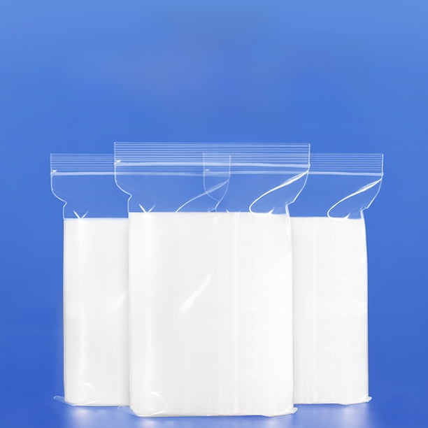 Bolsa de plástico transparente gruesa con autosellado, de tamaño pequeño, para almacenamiento de alimentos, de PE, para embalaje grande