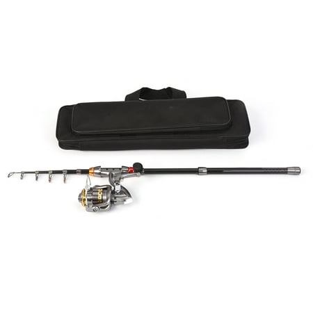 Rod Lixada Telescopic Fishing Rod And Reel Combo Full Kit Carbon Fiber Fishing Rod Pole + Fishing Reel + Fishing Tackle Carrier Bag Case Fishing Gear Set