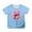 Sky Blue, variant on Baby Girl Tops Cartoon Print Crew Neck Short Sleeve T Shirts Trendy Blouse Tops Little Girls Clothes