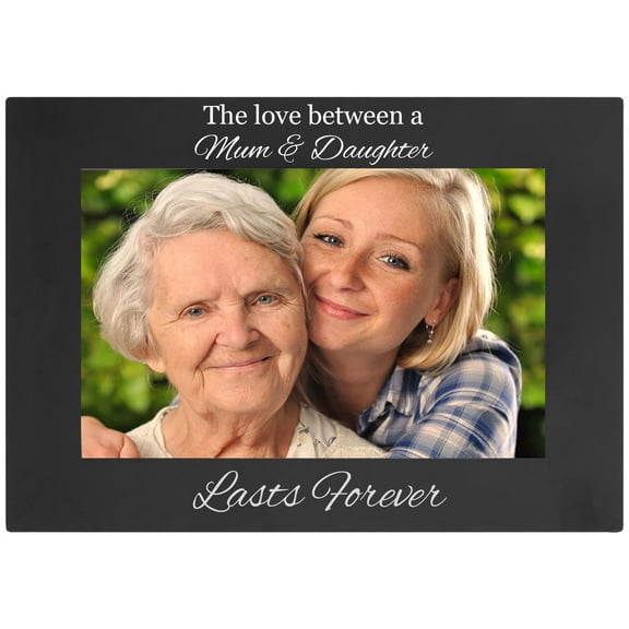 The Love Between A Mum & Daughter Engraved Anodized Aluminum Hanging/Tabletop Personlized Group Family Photo Picture Frame