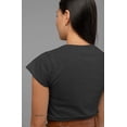 thumbnail image 5 of 4th of July Distressed Offset American Flag Women's Juniors Soft T Shirt, 5 of 5