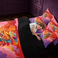 thumbnail image 5 of Manfei Traditional Eastern Dragon Animals 7-Piece Twin Bedding,Fantasy Cloud Bedding Comforter Set,Pink Purple,Black Reversible, 5 of 6