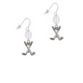 thumbnail image 2 of Delight Jewelry Silvertone Golf Clubs with Golf Ball Silvertone Leaf French Earrings, 2 of 5