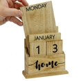 thumbnail image 5 of Wooden Flip Desk Calendar, Home Office Decor Calendar, Rotatable Date Display Organizer, Plank Table Organizer, Ideal for Daily Scheduling, Adding Rustic Vibe to Desks/Mantels, 5 of 6