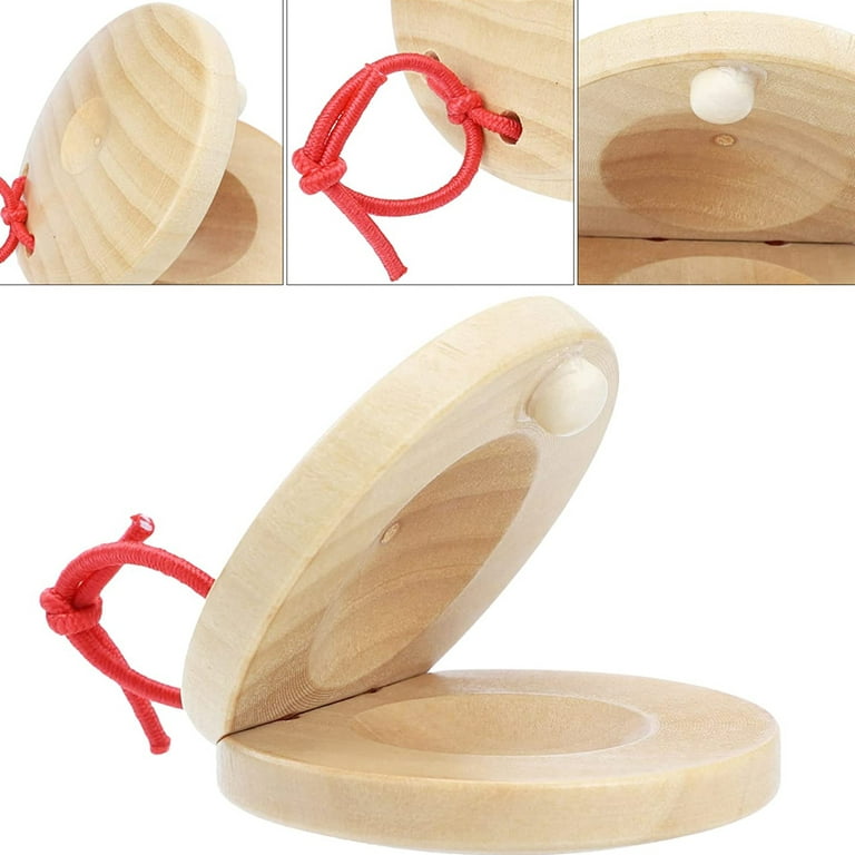 Buy Wooden Castanets Round Finger Clappers Musical Instrument Educational  Tools 1 Pair Online at desertcartNorway
