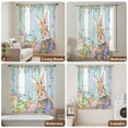 thumbnail image 6 of Easter Sheer Curtains 45 Inches Long, Spring Bunny Colorful Floral Eggs Wooden Plank Light Filering Curtains, Breathable Simi Curtain Privacy Drapes for Kitchen Bathroom Small Window Treatment, 6 of 9