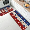 thumbnail image 5 of 4th of July USA Patriotic Kitchen Rugs Set of 2, America Stars Blue White Red Stripes Independence Day Kitchen Mats Decor, American Floor Door Mat Home Decorations -17x29 and 17x47 Inch, 5 of 6