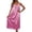 Pink, variant on Womens Plus Size Nightgown Sleeveless Ice Silk Lace Trim Loose Bodysuit Summer Beige One Size