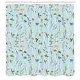 thumbnail image 3 of Ambesonne Floral Shower Curtain, Garden Art Spring Botany, 69"Wx75"L, Pale Blue, 3 of 3