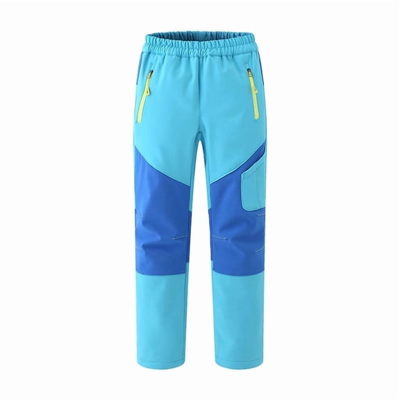 Auroural Kids Ski Pants Boys Ski Pants Size 14/16 Girls Ski Pants Size 12-14 Boys Girls Fashion Solid Color Keep Warm Windproof Water Proof Outdoor Hiking Ski Pants