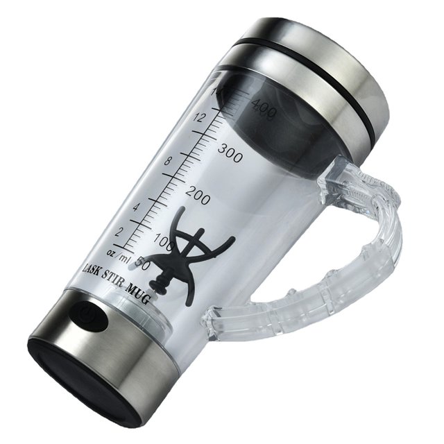 Coofit Mixer Bottle Electric Portable: 13oz Protein Shaker Blender Self Stirring Bottle
