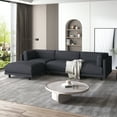 thumbnail image 2 of Harper & Bright Designs Modern L Shaped Couch with Reversible Chaise, Upholstery Convertible Sectional Sofa for Living Room, Gray, 2 of 10