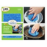 NO ODOR Dish Cloth for All Purpose Dish Washing (3PK) | No Mildew Smell from Sponges, Scrubbers, Wash Cloths, Rags, (Best Way To Remove Mildew Smell From Carpet)