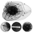 thumbnail image 2 of Fascinator Hat Tea Party Hat Mesh Yarn Fascinator Halloween Costume Headpiece, 2 of 3