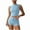 Blue, variant on WRKEKC Two Piece Sets for Women Yoga Workout Set with High Waist Top and Pants for Outdoor Casual and Fitness Exercise