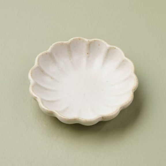 Fluted Ceramic Trinket Dish Vintage Cream - Hearth & Hand with Magnolia