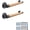 15 inch-2pcs, variant on 51" Wood Handrail Indoor Stairs Handrail Wall Mount Handrail w/Sturdy Metal Barckets, Barrier-Free Staircase Grab Bar for Elderly, 1.3 Inch Round