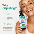 thumbnail image 3 of GuruNanda Farmed Mint Oil Pulling Mouthwash with Essential Oils & Vitamins, 8 fl oz, 3 of 9