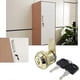 thumbnail image 3 of Security Letter Box Lock Stainless Steel Cabinet Lock Cam Lock With Same 16 Mm, Gold, 3 of 5