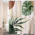 thumbnail image 4 of Boho Shower Curtains for Bathroom Boho Decor Mid Century Botanical Shower Curtain - 72" x 72" Bohemian Leaf Abstract Waterproof Colorful Bath Curtain, Brighten Up Your Bathroom, 4 of 6