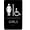 Black, variant on ADA CENTRAL SIGNS - 6"X9" Girls Accessible Restroom Sign - ADA Compliant Tactile Graphics Grade 2 Braille Text Wall Signs - Bathroom Door Placard Double Sided Tape Wheelchair Handicap Rest Room Sign