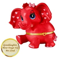 The Bradford Exchange Granddaughter Birthstone Music Box Collection Issue #1: January Elephant with Swarovski Crystal Plays "You Are My Sunshine" 4.5-inches