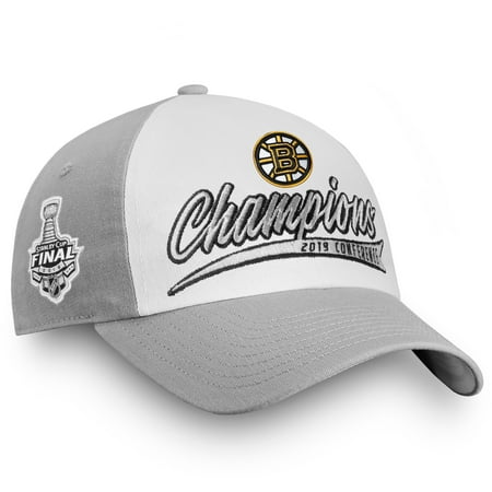 Boston Bruins Fanatics Branded Women's 2019 Eastern Conference Champions Adjustable Hat - Gray/White - (Best Boston Bruins Player 2019)