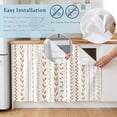 thumbnail image 5 of Leaves Vertical Stripe Cabinet Curtains for Kitchen 10"W x 11"L, Rustic Minimalist Floral Brown Vine Stems Under Sink Skirt Magic Tape Short Curtain Decorative Privacy Panel for Bathroom Laundry, 5 of 9