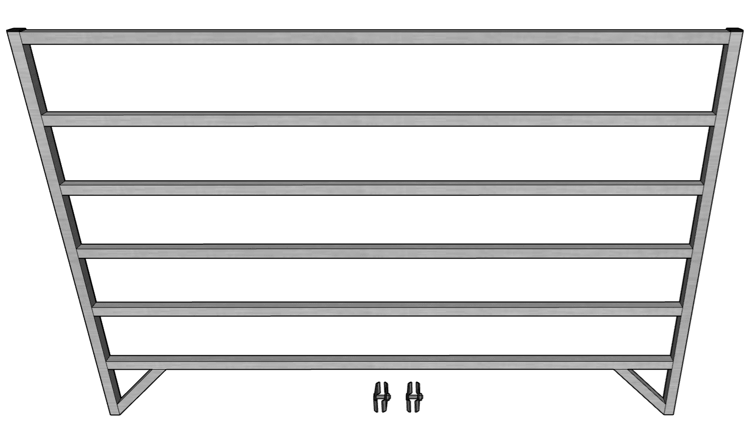 11 PACK OF ALUMINUM 5 Ft LONG 6 RAIL 40" SHEEP & GOAT PANELS & 1 GATE PEN ARENA CORRAL