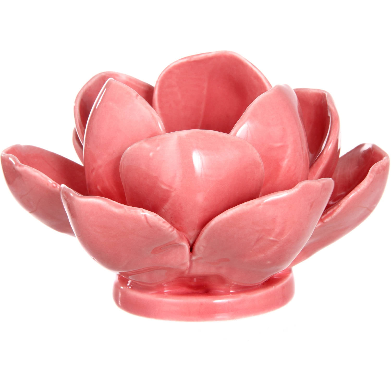 Better Homes and Garden Lotus Flower Candle Holder, Orange