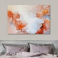 thumbnail image 3 of Canvas Print Wall Art Watercolor Pastel Orange Blue Smoke Wave Landscape Abstract Shapes Illustrations Modern Art Decorative Relax/Calm Colorful for Living Room, Bedroom, Office - 12x18 inches, 3 of 5
