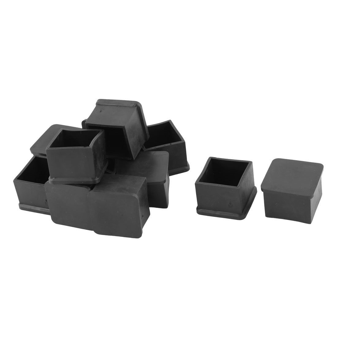 Unique Bargains Antislip Rubber Pad Square 30 x 30mm Chair Foot Cover Table Furniture Leg Protector Black 12 Pcs