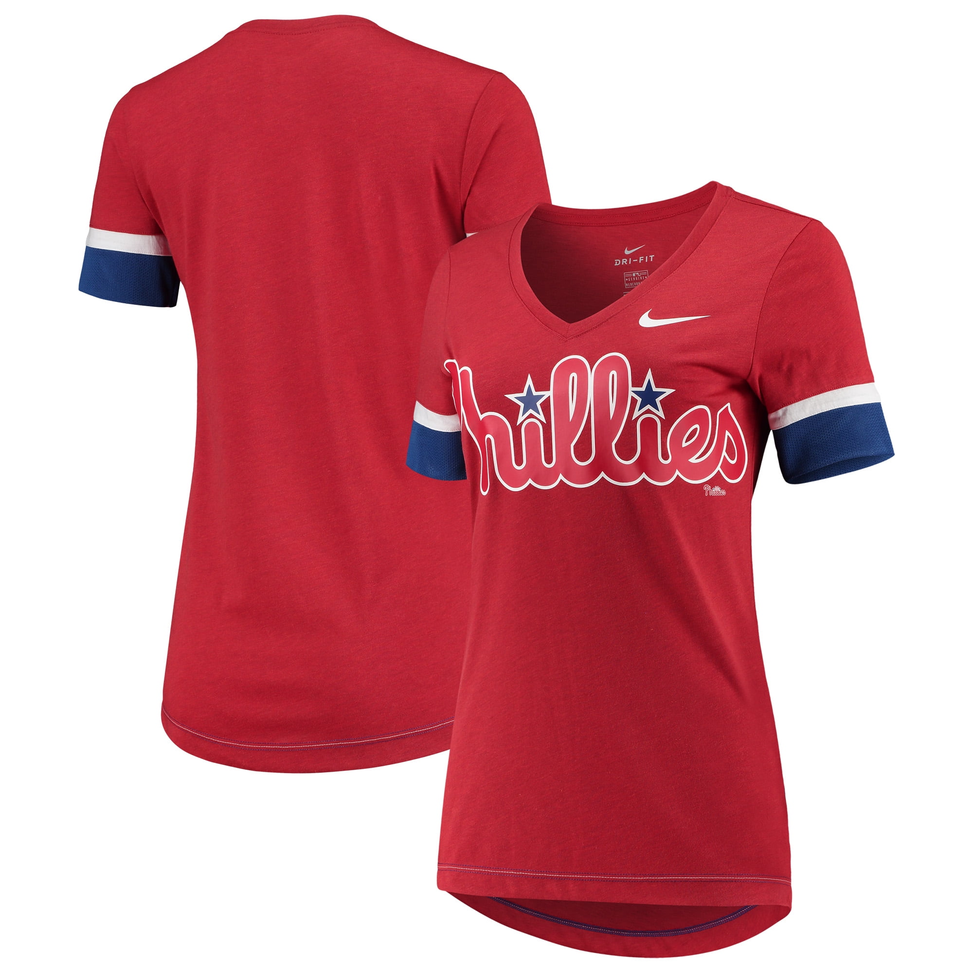 Philadelphia Phillies Nike Women's Mesh VNeck TShirt Red Walmart