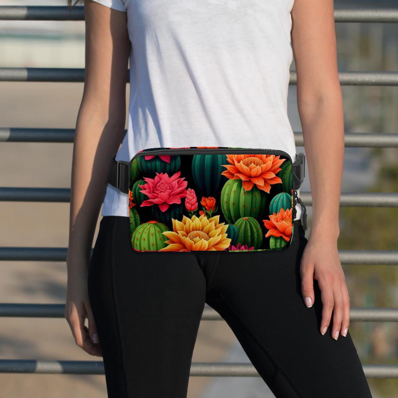 Cactus Adjustable Lightweight Running Belt Waist Bag with Extension Strap for Unisex