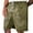 Army Green, variant on Men's Shorts Men's Oktoberfest Print Distressed Casual Shorts for Festival Celebration and Casual Wear Army Green L