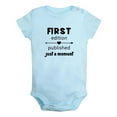 thumbnail image 2 of iDzn First Edition Published Just a Moment Funny Rompers For Babies, Newborn Baby Unisex Bodysuits, Infant Jumpsuits, Toddler 0-24 Months Kids One-Piece Oufits, 2 of 5