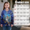 thumbnail image 7 of Uourmeti Art Owls Flower Kids Birthday Sweatshirt Quarter Zip Up Pullover Celebration Party Top Fun Design for Birthday Party Gift Boys Girls Size 11-12, 7 of 7