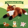 thumbnail image 5 of Muiteiur 4Pcs Fox Stuffed Animal 22'' Fox Plush with 3 Babies in Her Zippered Tummy, 5 of 8