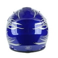 TCMT DOT Youth & Kids Motorcycle Helmet Blue Flame with Goggles