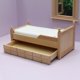 thumbnail image 3 of Mueble de casa de muñecas en miniatura para cama individual de madera con cajones, 3 of 3