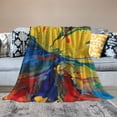 thumbnail image 2 of JEUXUS Abstract Painting Flannel Blanket for Bed for All Seasons 60x80in, 2 of 6