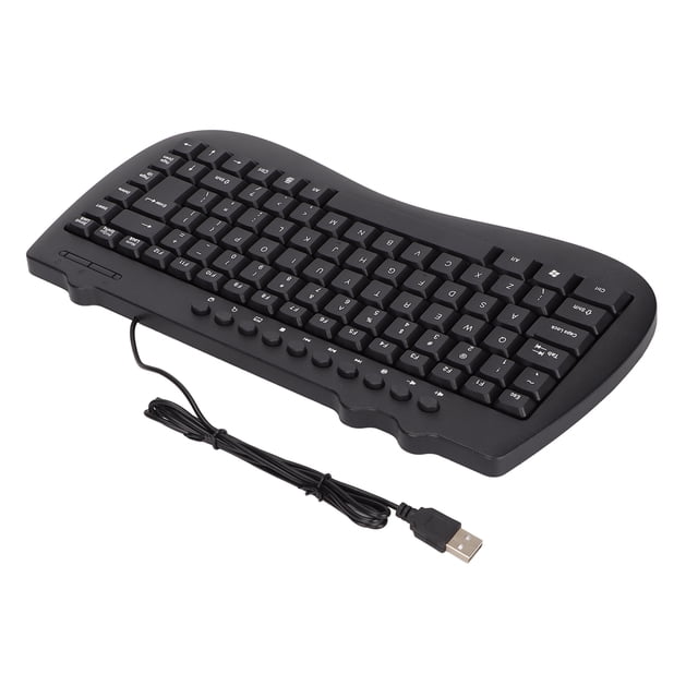USB Keyboard, Mute Ultra Thin Craftsmanship 87 Keys Keyboard for Home for Office English,Arabic