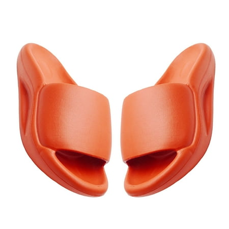 

1 Pair Slipper Non-Slip Unisex Shower Slipper EVA Open Toe Shoes Bathroom Beach Colored Shoes Orange 36/37