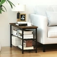 thumbnail image 4 of Gymax 3-Tier Shoe Rack Bench w/ Heavy Duty Metal Frame & 300 lbs Seat for Hallway, 4 of 10