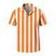 thumbnail image 5 of Ceisia Men's Vertical Stripe Short Sleeve Button Down Casual Shirt for Beach Vacation Orange XXL Gifts, 5 of 7