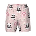thumbnail image 4 of Lsque Mens Swim Trunks Cute Cartoon Panda Pattern - Bathing Suit Compression Liner - Beach Swim Shorts Swimwear - (S-3XL) - Stretch Quick Dry -3X-Large, 4 of 9