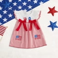 thumbnail image 2 of KPOPLK 4th of July Toddler Girl Dress Baby Red White Blue Dress Little Girl Fourth of July Outfit American Flag Clothes(12-18 Months,Red), 2 of 6