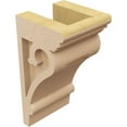 thumbnail image 5 of 4"W x 4"D x 8"H Wide Mayflower Rough Cedar Woodgrain TimberThane Corbel, Primed Tan, 5 of 6